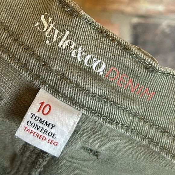 5 for $25🔥Style & Co. Denim Olive Green Jeans Size 10 - Picture 5 of 7